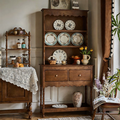 Nut-brown Solid Wood Sideboard