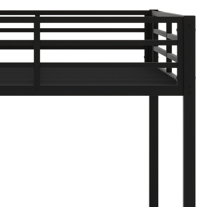 Metal Floor Bunk Bed For Kids, Teens, Adults, Full Over Full