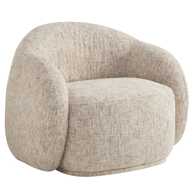 Fauteuil d'appoint Modern, Chaise d'appoint moderne en tissu beige multicolor