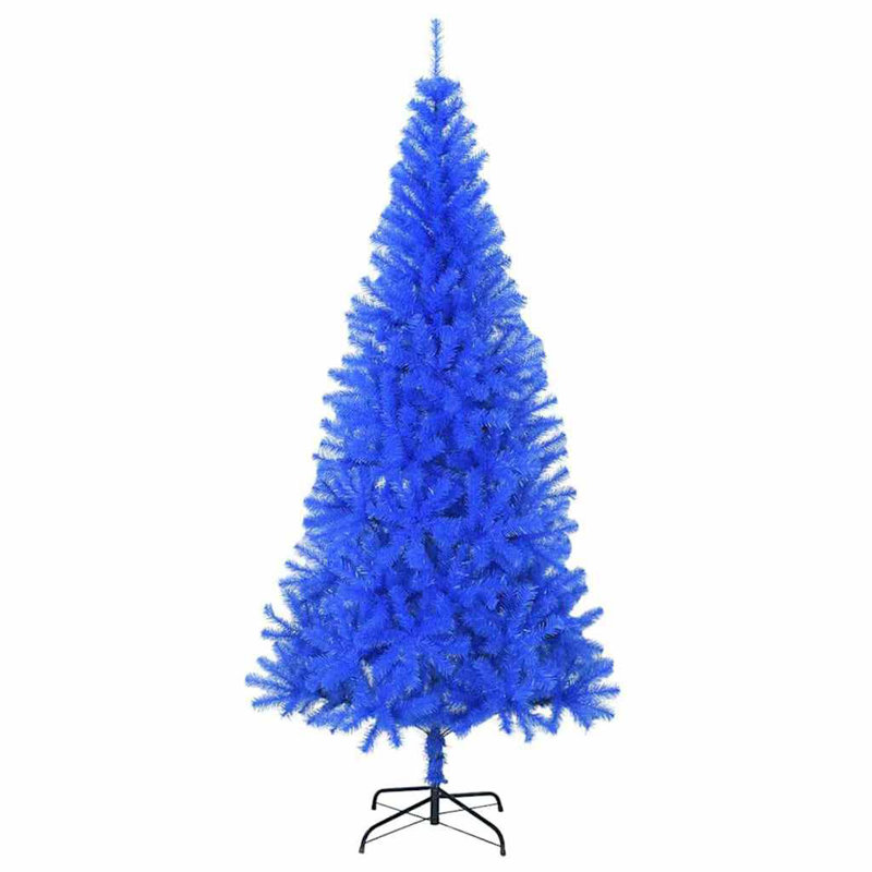 Christmas Tree with 300 LEDs with Stand PVC, Blue/Gold, 180cm H