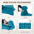Outdoor Replacement Cushion Set Deep Seating Seat / Back Cushions with Ties (Set of 2)-374720668