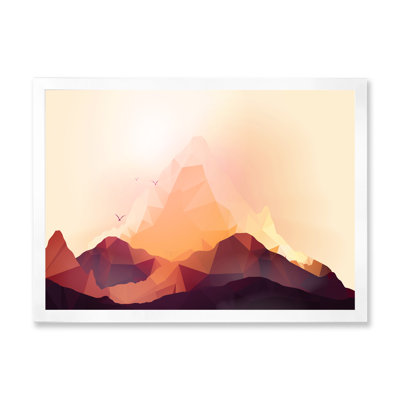 Geometric Mountain and Sunset I - Impression sur toile