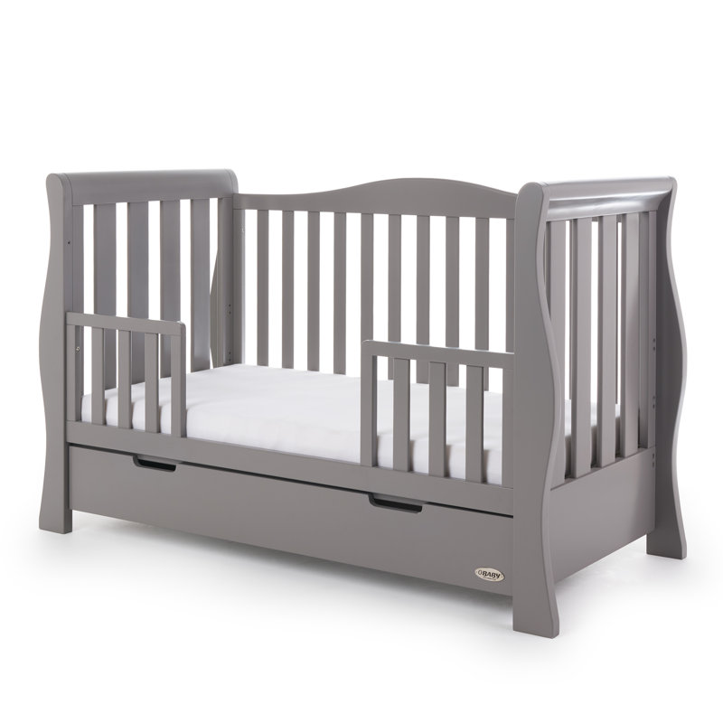 Stamford Cot Bed 7-Piece Nursery Furniture Set, Warm grey, 4