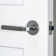 Viaggio Circolo Hammered Rosette Passage With Contempo Smooth Lever In Satin Nickel