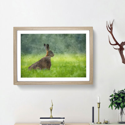 Lone Hare - Picture Frame Painting Print