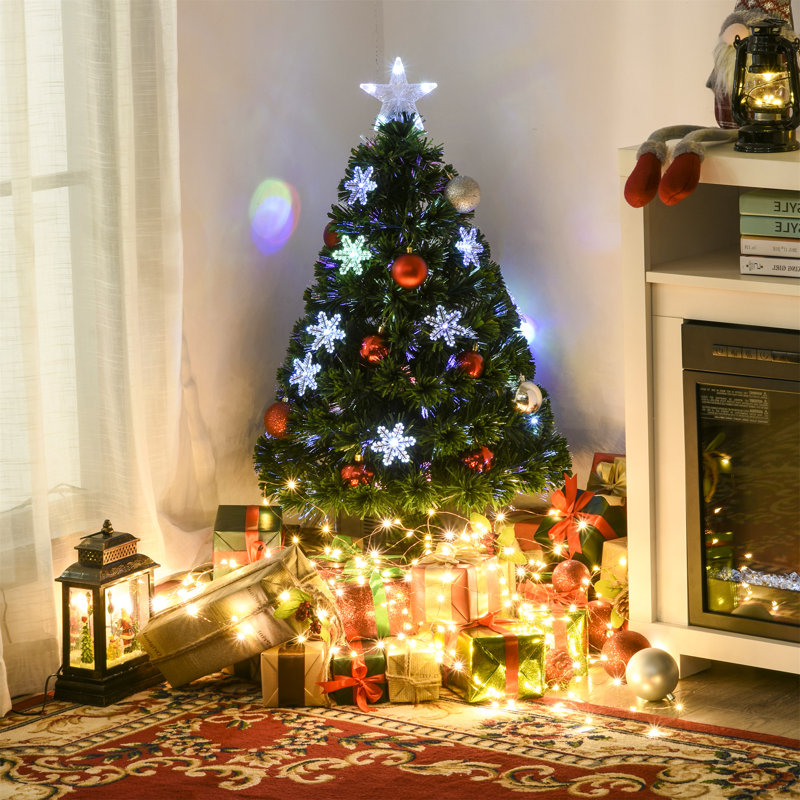 Lighted Artificial Christmas Tree, 2.95ft H x 1.48ft W