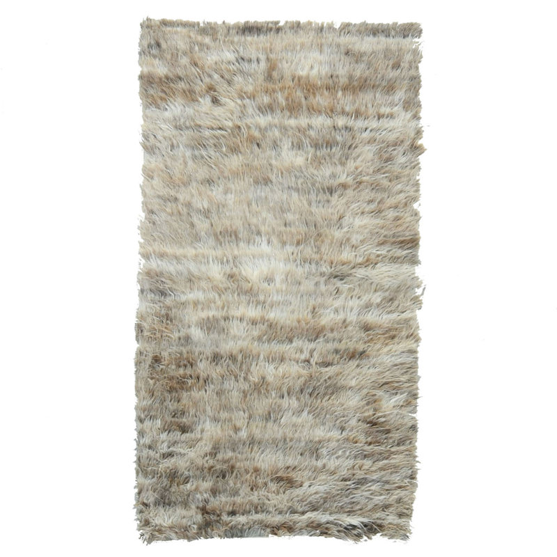 Tapis oriental beige en laine naturelle nouée à la main 2 po x 10 po x 5 po x 5 po 5B2C5F3B7C6C4CF3857394B36C3C6E61