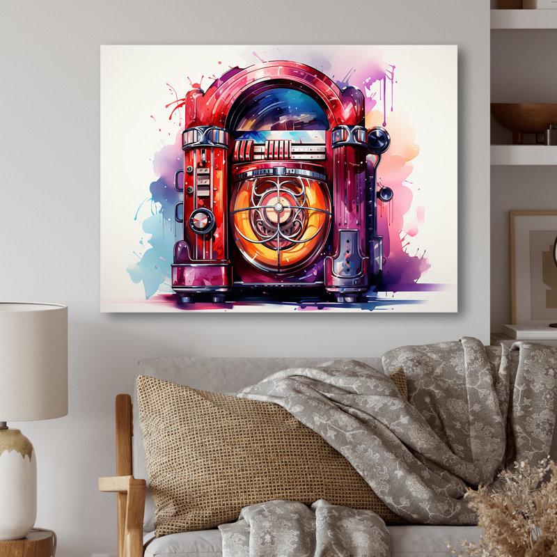 Rock N Roll Jukebox Fever I - Jukeboxes, art mural en métal MT134957, H 24 po x l 32 po x P 1 po