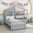 Abrakata Twin Upholstered House Platform Bed with 2 Drawers and Shelf-1009081636
