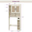 Armoire de rangement pour salle de bain 67 po avec boîte à mouchoirs 67 po-244110719