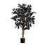 Ficus artificiel noir d'Halloween avec tronc naturel-1771744911