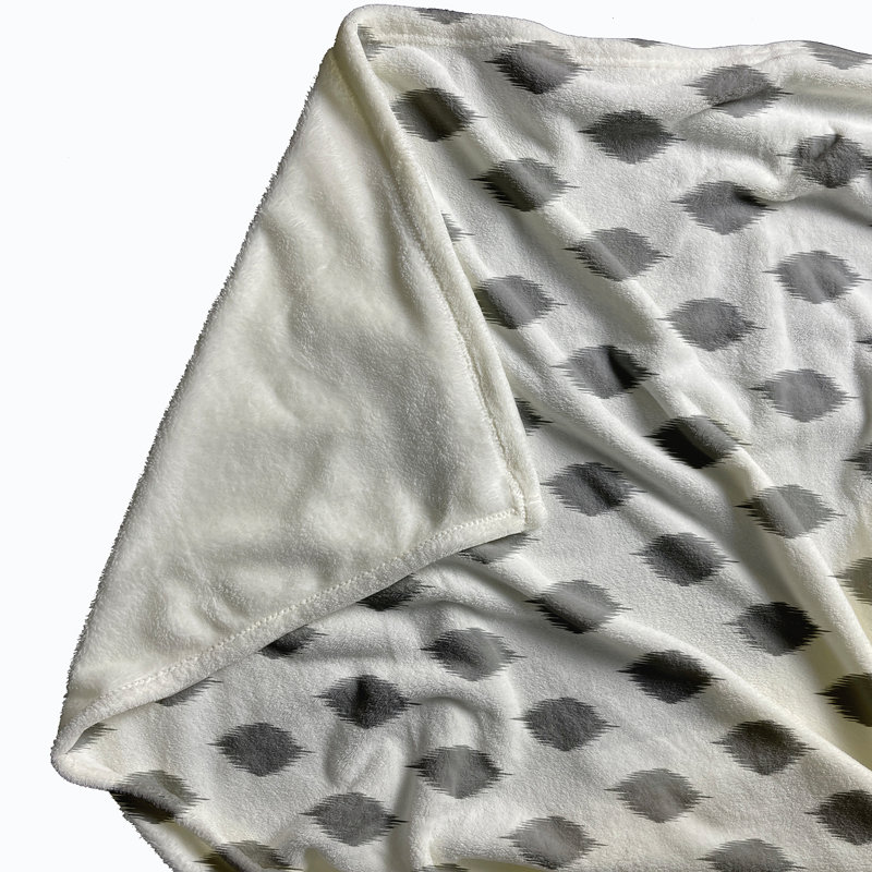Jeté, L 50 po x l 60 po x P 0,5 po, Gris classique