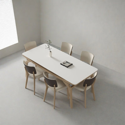 Durable rock plate dining table sets
