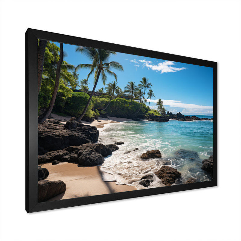 Maui Tropical Dreamscape II - Maui, impression sur toile encadrée, H 12 po x l 20 po x P 1 po, Cadre photo noir