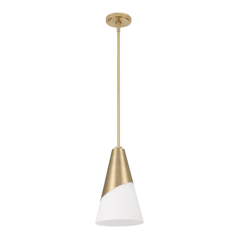 Brian Patrick Flynn Tori 1 Light Pendant, Vibrant Gold