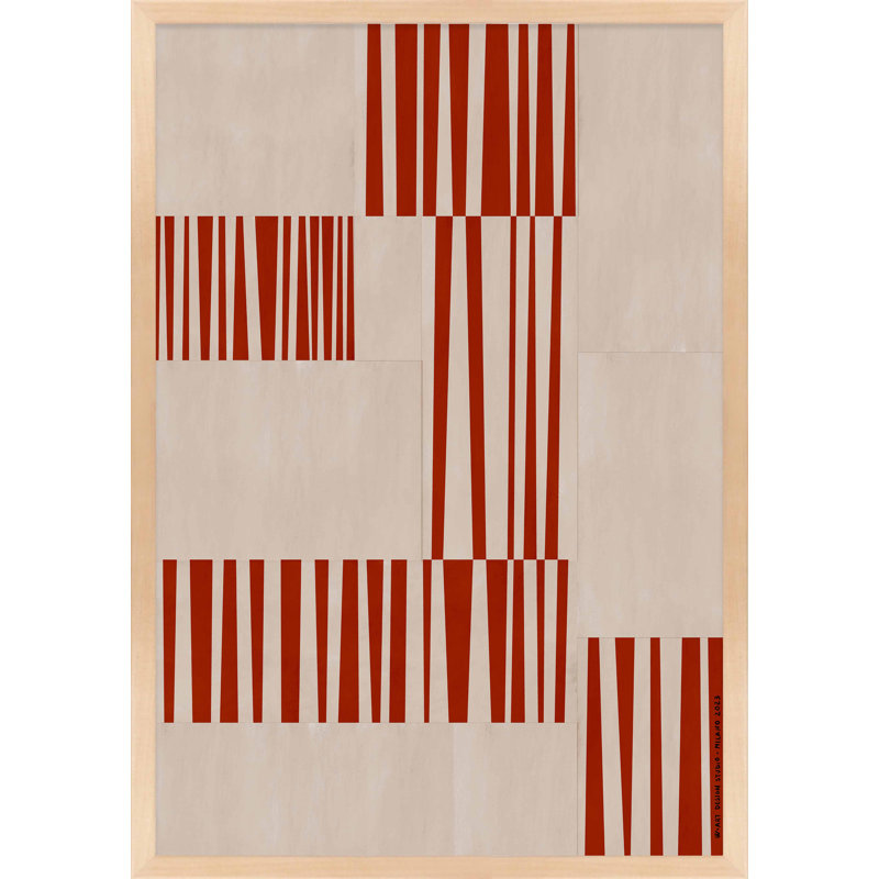 Abstract Assembly 3 Print by Romina Gadler, Maple Paper Framed, 38" H x 26.5" W