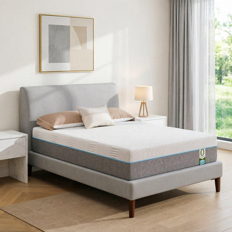 Matelas en mousse viscoélastique gélifiée 12 "pour soulager les maux de dos Certifié Certipur-US, Lit double