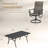 6-Person Rectangular Outdoor Patio Dining Set With Swivel Armchair-1351959658