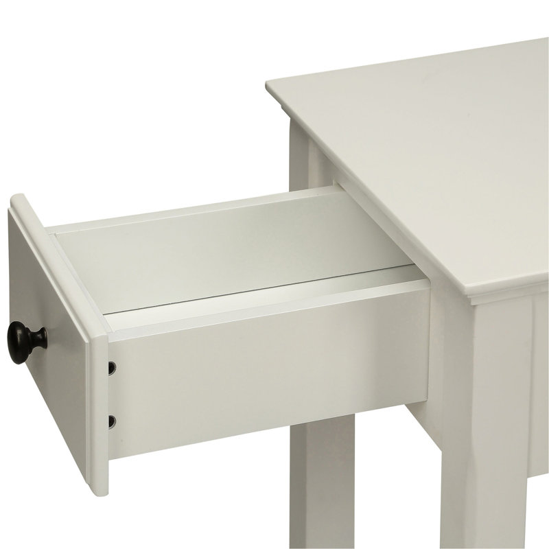 White Accent Table - With Versatile Storage Options And Style Wood With Shelf Organizing Your Essentials Ease, White