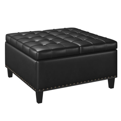 Pirja Faux Leather Ottoman