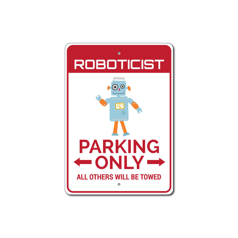 Enseigne en aluminium Roboticist, H 12 po x l 18 po x P 0,06 po