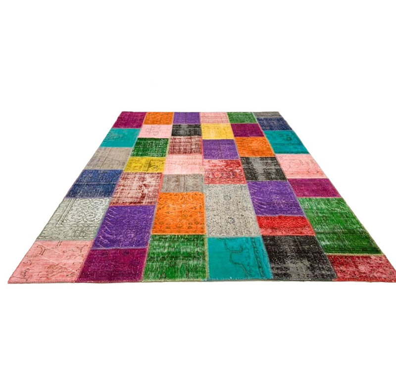 8x11 Multicolor Turkish Patchwork Rug