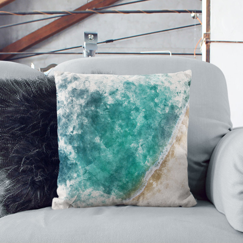Square Throw Cushion, 55cm H x 55cm W x 20cm D, White
