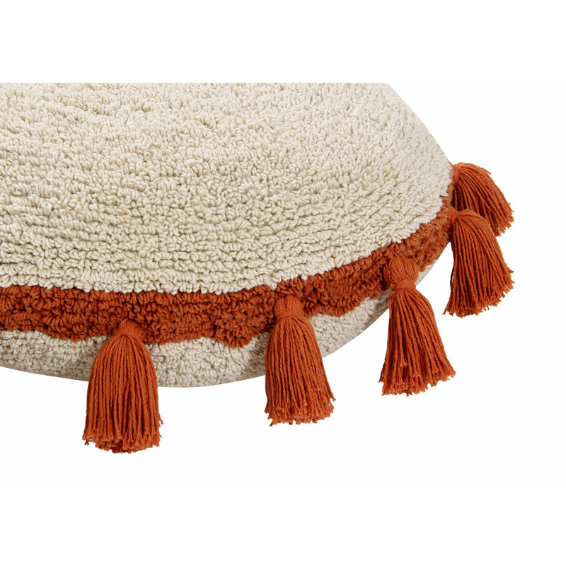 Circle Throw Pillow Cover & Insert, Terracota