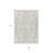 3' X 5' Ivory And Beige Damask Washable Indoor Outdoor Area Rug