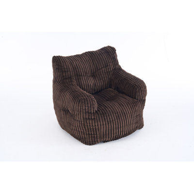 Soft Fluffy Corduroy Fabric Bean Bag Chair Filled With Memory Sponge
