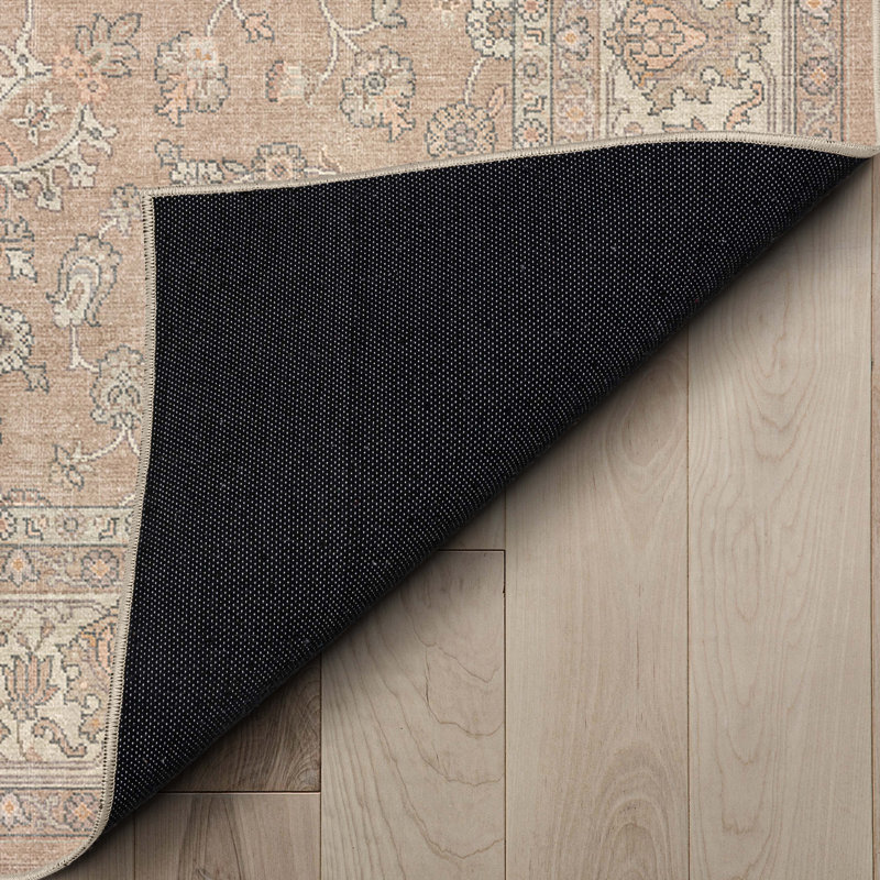 Tapis crème rétro persan oriental beige Charlton Home® Dyrk Rome, Rectangle 3 pi 3 po x 5 pi