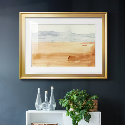 «Ash Blue Horizon II», encadré, impression encadrée avec biseau mat et verre