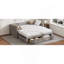 Structure de lit de jour simple rembourré extensible avec lit gigogne, canapé-lit en tissu chenille avec tiroirs de rangement pour le salon-156609968