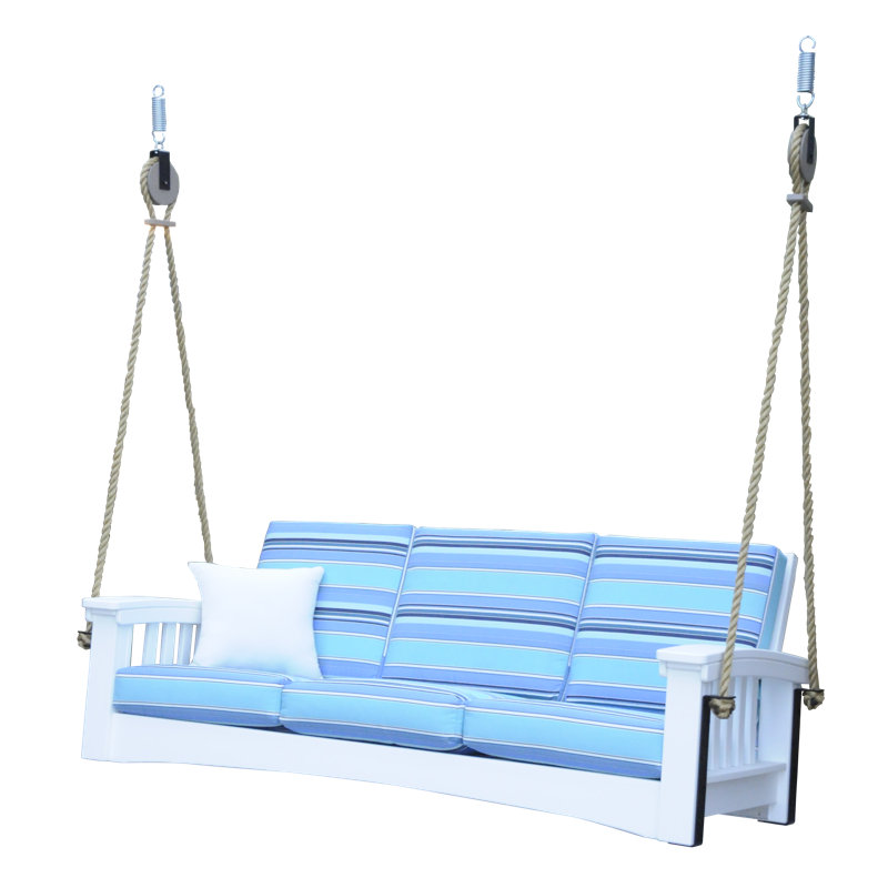 Balancelle Omar, Sunbrella® Dolce à rayures oasis, Blanc