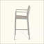 Tabourets de bar avec structure en aluminium antirouille, filet, ensemble de 2-2062822040