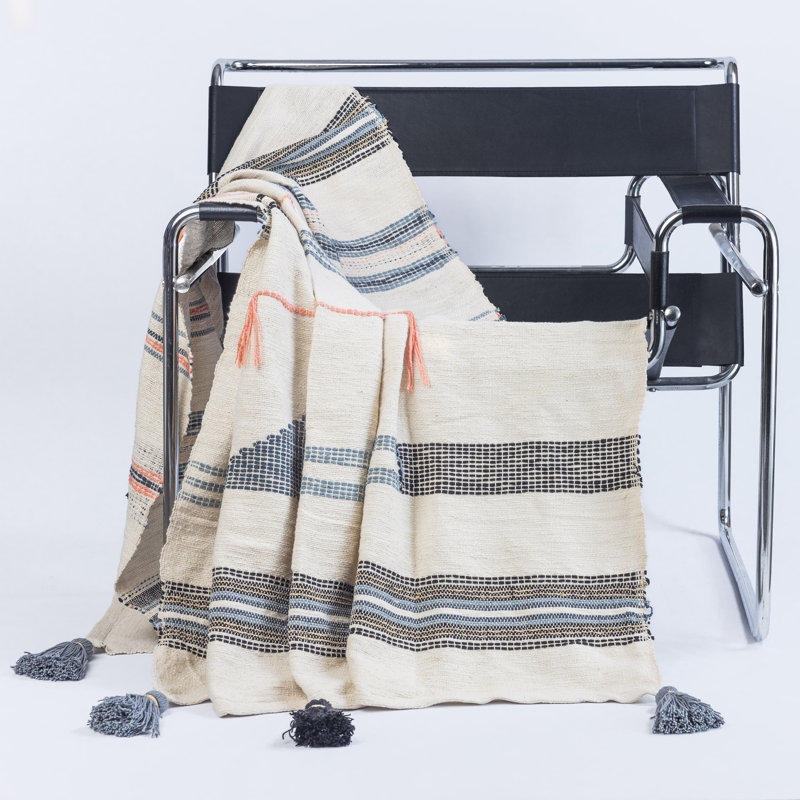 Geometric Cotton Hand Woven Throw Blanket