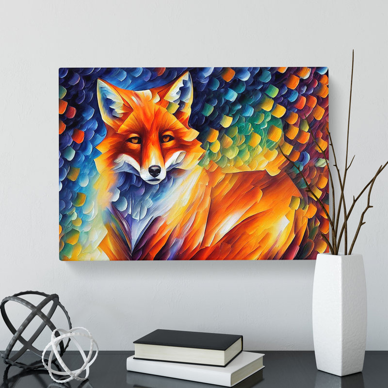 Fox Painting Vol.8 Abstract - Wrapped Canvas, 40cm H x 60cm W x 3cm D