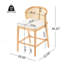 Ensemble de 2 tabourets de comptoir en bois Tatti