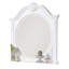 Miroir de commode Alci, cadre sculpté de 42 pouces, bois massif blanc classique