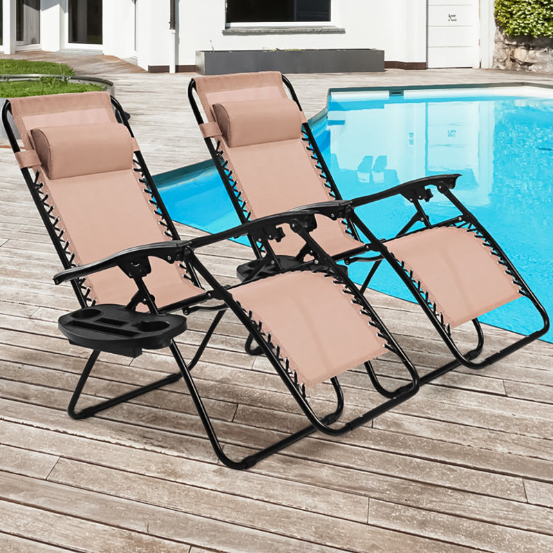 Folding Zero Gravity Chair, Beige