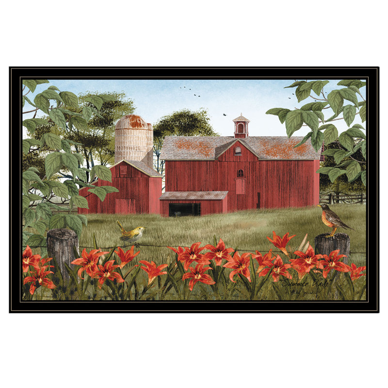 "Summer Days" By Billy Jacobs, Ready To Hang Framed Print, Black Frame