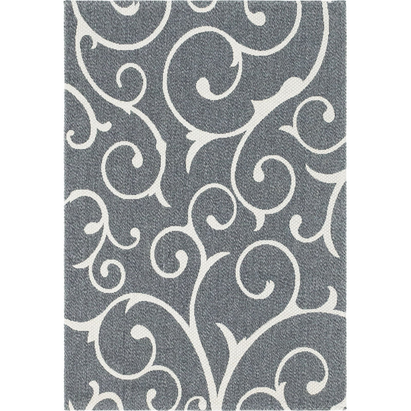 California Cotton Abstract Indoor Rug, Rectangle 4'2" x 6'