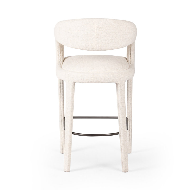 Hawkins Stool, Omari Natural/Polyester Blend, Bar Stool (30.51" Seat Height)