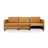 Christopher Tan Leather Electric Inclining Sofa Left Facing