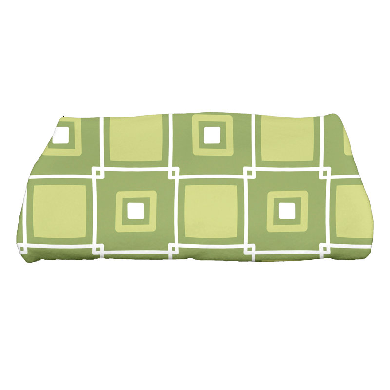 Eastbourne Geometric Print Bath Towel, Green