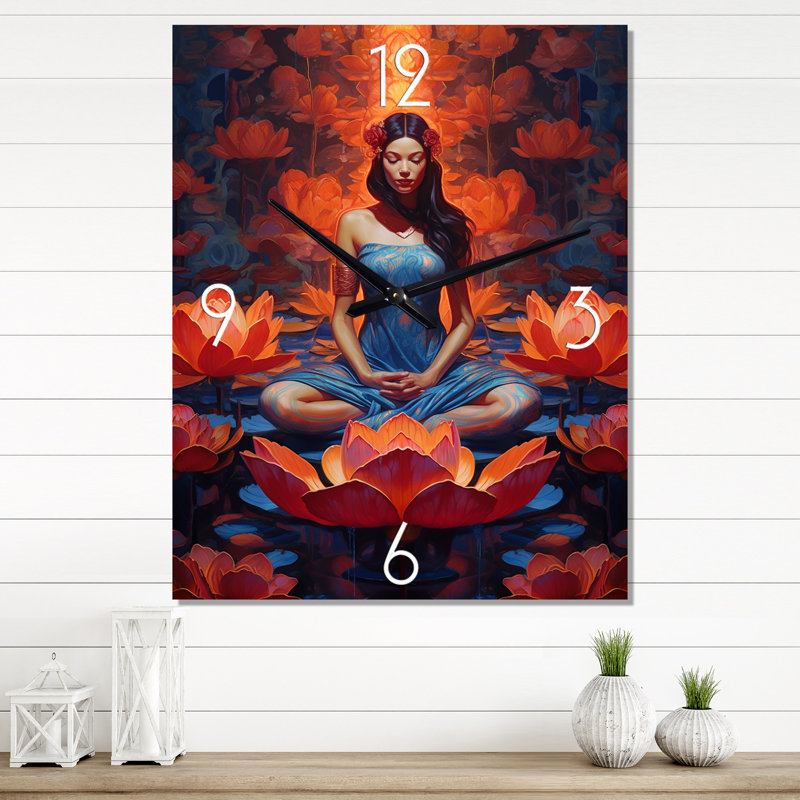 Horloge murale Yogini, H 32 po x l 24 po x P 1 po