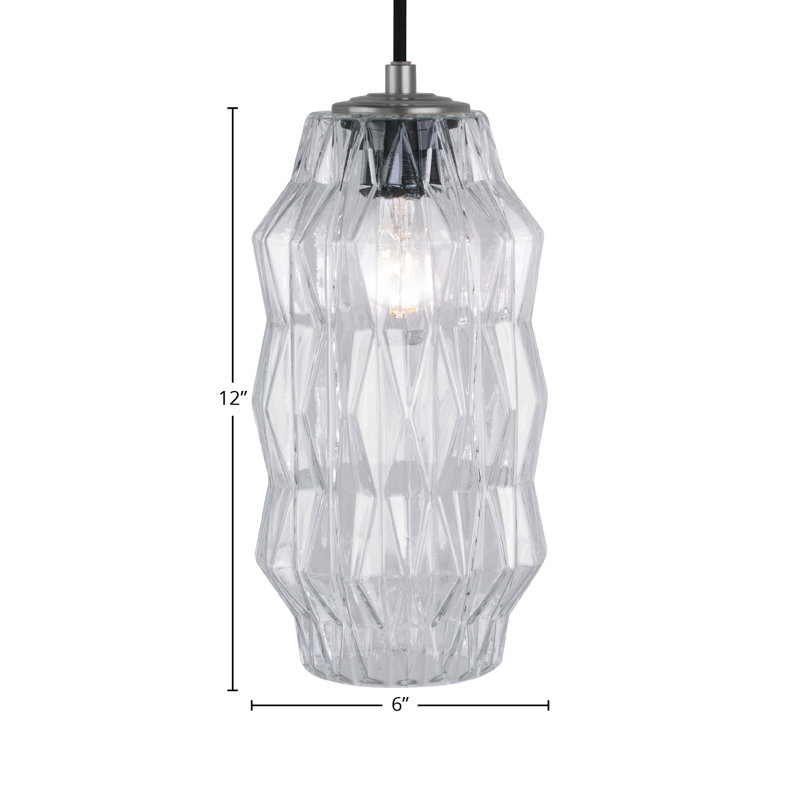 Luminaire suspendu 1 lumière Mimo, Transparent