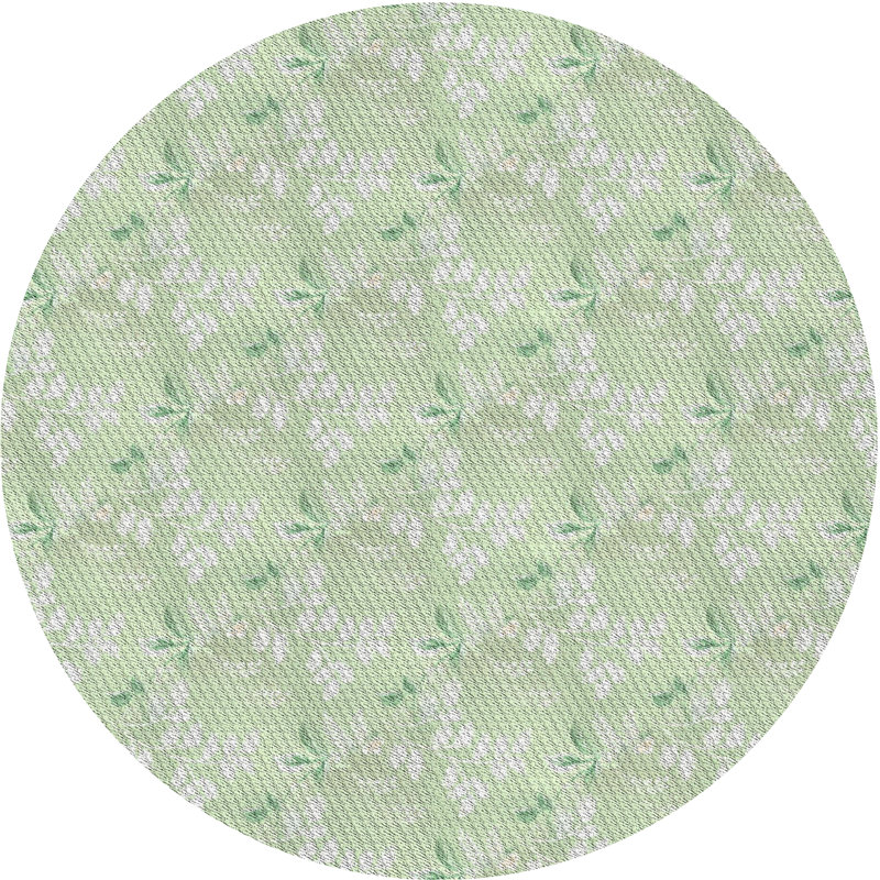 Geometric Indoor Rug, Round 3'