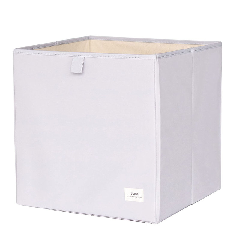 UBXS 3 Sprouts - Cube de rangement en tissu recyclé, Gris clair