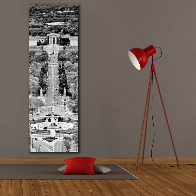 «Aérien Art Museum B & w» par Erin Clark, art mural sur toile, H 60 po x l 20 po x P 1,5 po